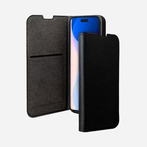 BIG BEN FOLIOIP16 Noir - Coque Folio pour iPhone 16 (6.1") - Plastique Recyclé 65% - Compatible MagSafe - Anti-choc 2m - Porte Cartes - Certification GRS - Miniature 1