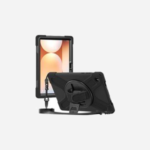 DLH Coque Renforcée DY-RC5491 avec Bandoulière & Poignée Rotative pour Samsung Galaxy Tab A11+ (SM-X230, SM-X235, SM-X236) : Résistance Chocs, Pied Support Intégré - Miniature 1