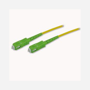 MCL Câble Fibre Optique Simplex Monomode OS2 9/125 SC/SC APC - Longueur 3m - Connecteurs Mâles - Gaine LSZH - Conforme CE/RoHS