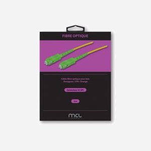 MCL Câble Fibre Optique Simplex Monomode OS2 9/125 SC/SC APC - Longueur 3m - Connecteurs Mâles - Gaine LSZH - Conforme CE/RoHS - Miniature 3