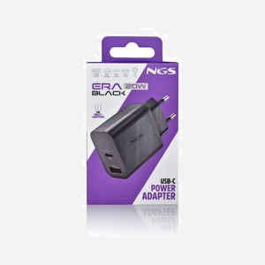 NGS Chargeur Secteur Universel 20W Noir - USB-A 2.0 + USB-C, Power Delivery, PPS, Quick Charge 3.0, GaN, 100-240V, Sortie 5V/9V/12V - Miniature 3