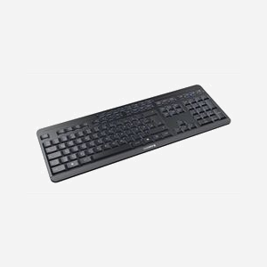 CHERRY Stream Keyboard Ultimate JK-8570DE-2 : QWERTZ, USB + RF Wireless + Bluetooth, commutateur ciseaux, rétroéclairage LED blanc, Allemand - Miniature 2