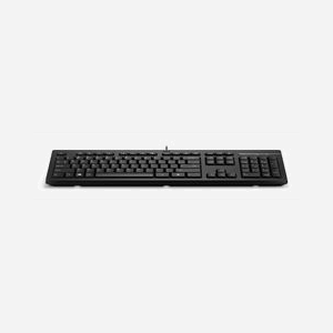 HP Clavier Filaire 125 USB, Disposition Néerlandais, Membrane, Taille Réelle (100%), Dimensions 436x138x20.5mm, Poids 80g, Noir, Référence 266C9AA#ABH - Miniature 1