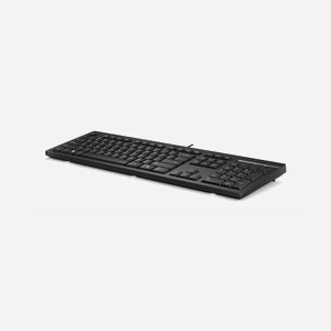 HP Clavier Filaire 125 USB, Disposition Néerlandais, Membrane, Taille Réelle (100%), Dimensions 436x138x20.5mm, Poids 80g, Noir, Référence 266C9AA#ABH - Miniature 2