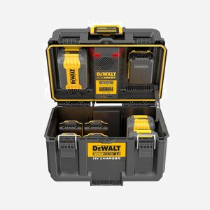 DeWALT DWST83471-QW Coffret Chargeur 18V TOUGHSYSTEM 2.0, 2 Ports 4A, USB-A/USB-C, IP64, Stockage 12 Batteries (sans Batteries), 238mm, 4kg - Miniature 3