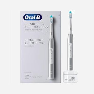 Oral-B Pulsonic Slim Luxe 4000 Platine - Brosse à Dents Ultrasonique Adulte, 3 Modes, 62000 Mouvements/Min, Autonomie 336h, Batterie Intégrée - Miniature 2