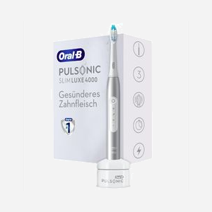 Oral-B Pulsonic Slim Luxe 4000 Platine - Brosse à Dents Ultrasonique Adulte, 3 Modes, 62000 Mouvements/Min, Autonomie 336h, Batterie Intégrée - Miniature 3