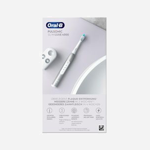 Oral-B Pulsonic Slim Luxe 4000 Platine - Brosse à Dents Ultrasonique Adulte, 3 Modes, 62000 Mouvements/Min, Autonomie 336h, Batterie Intégrée - Miniature 5