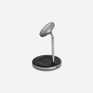 DeLOCK Station de Charge Qi 2-en-1 5/7.5/10/15W Noir/Gris/Blanc, USB-C, 2 appareils, 12V, Support Smartphone, Câble USB-C inclus - Miniature 2
