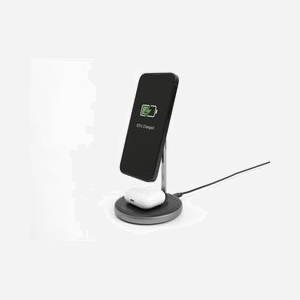 DeLOCK Station de Charge Qi 2-en-1 5/7.5/10/15W Noir/Gris/Blanc, USB-C, 2 appareils, 12V, Support Smartphone, Câble USB-C inclus - Miniature 4