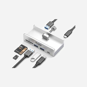 Equip 128968 Hub USB 3.2 Gen 1 Type-A Aluminium, Lecteur Cartes SD/MicroSD, Ports Type-A et Type-C, Alimentation USB 5V, 5000 Mbit/s - Miniature 2