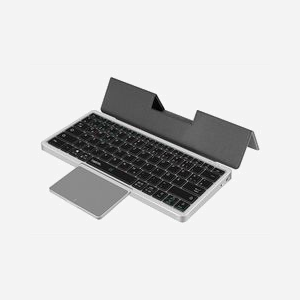 LogiLink ID0214 Clavier Bluetooth 5.1 QWERTZ Allemand 78 touches, 2.4GHz, Batterie 420mAh, Gris, Compatible Windows/macOS/Android/iOS/ChromeOS - Miniature 1