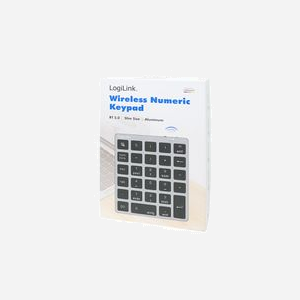 LogiLink ID0212 : Clavier numérique Bluetooth Gris - 28 touches ciseaux, portée 10m, batterie 140mAh, ABS/Aluminium, compatible Windows/macOS, 100x121x12.5mm, 95g - Miniature 3