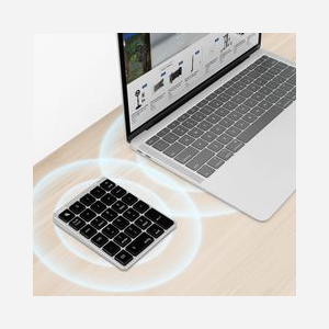 LogiLink ID0212 : Clavier numérique Bluetooth Gris - 28 touches ciseaux, portée 10m, batterie 140mAh, ABS/Aluminium, compatible Windows/macOS, 100x121x12.5mm, 95g - Miniature 4