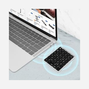 LogiLink ID0212 : Clavier numérique Bluetooth Gris - 28 touches ciseaux, portée 10m, batterie 140mAh, ABS/Aluminium, compatible Windows/macOS, 100x121x12.5mm, 95g - Miniature 5