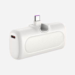 LogiLink PA0349W Batterie Externe 5000mAh Blanc, USB Type-C 20W (12V/3A), Charge Rapide, Power Delivery, Protection Surcharge/Court-circuit, avec câble USB Type-A vers Type-C - Miniature 3