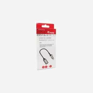 Equip 133498 Adaptateur Graphique USB Type-A/Type-C vers HDMI 1080p 60Hz, boîtier aluminium gris, taux transfert 5Gbit/s, dimensions 22.5x11.3x285mm - Miniature 3