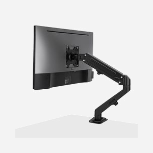 Lindy Support Écran Bureau Bras à Gaz Noir Réf. 40707, VESA 75/100mm, 17"-27" (max 9kg), Inclinaison 180°, Rotation 180°, Gestion Câbles - Miniature 2