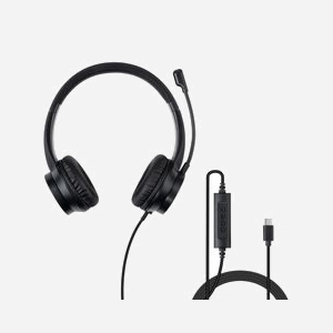 Lindy Casque de Bureau USB-C 20439 - Binaural, Supra-Aural, Micro Omnidirectionnel, 20-20000Hz, 32 Ohm, Câble 1.95m, Adaptateur USB Type-A Inclus - Miniature 4