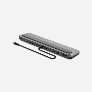 Digitus Station d'accueil USB-C 8K - 2x HDMI, DP 1.4 (8K/30Hz), 4x USB 3.2 (Gen2/Gen1), Gigabit Ethernet, Lecteur SD/MicroSD, USB-C Power Delivery (100W), Compatible Windows/macOS/Linux/ChromeOS - Miniature 3