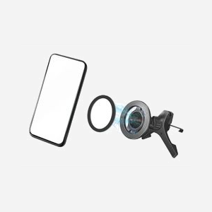 LogiLink AA0167 Support Passif Voiture/Camion pour Smartphone/Mobile (4.7"-6.9") Fixation Magnétique, Rotation H/V, Noir, Gestion Câbles, 90x75x70mm - Miniature 5