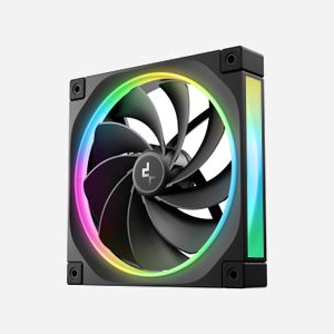 DeepCool FL14R Ventilateur 140mm PWM FDB 500-1700RPM 64.56CFM 32.96dB avec LED RGB 42x 3-pin pour Boitier PC (R-FL14R-BKAPN1-G) - Miniature 1