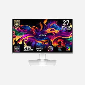 MSI MAG 272QPW QD-OLED X28 : Écran PC Plat 26.5" WQHD (2560x1440) QD-OLED, 0.031ms GTG, 280Hz, DisplayHDR 400 True Black, DCI-P3 99%, Blanc