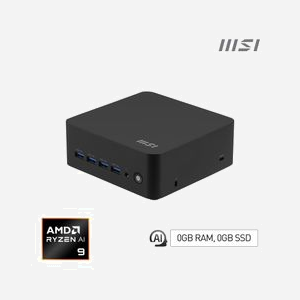 MSI Cubi Z AI 8M - Barebone PC 0.9L AMD Ryzen 9 8945HS, 2x SO-DIMM DDR5, SSD M.2, Wi-Fi 6E, 2x LAN RJ45, 2x HDMI 2.1, USB 3.2 Gen 2/USB4, VESA - Miniature 1