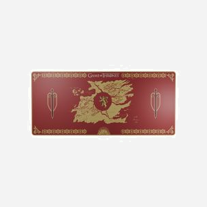 Lexip HBO Game of Thrones Lannister Edition - Tapis de Souris Gaming XXL 900x400mm, Néoprène, Base Antidérapante, Épaisseur 4mm, Coloris Rouge avec Image