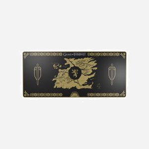 Lexip HBO Game of Thrones Lannister Edition Tapis de Souris Gaming XXL 900x400mm Néoprène Base Antidérapante Coloration Image Noir/Jaune Épaisseur 4mm