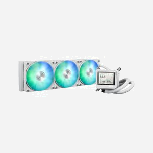ASUS Refroidisseur liquide All-in-One MAX LC 360 ARGB LCD White Edition, radiateur 394mm, 3 ventilateurs 120mm (0-2500RPM, 70.88 CFM), sockets LGA 1700/1851, AM4/AM5
