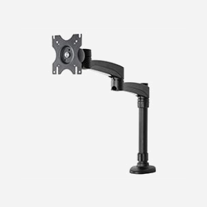 Support écran bureau B-Tech BT7373 noir pour écran jusqu'à 28" (71.1cm), fixation pince, VESA 75x75/100x100, charge max. 9kg, inclinaison -90°/+65°, pivot 360°, gestion câbles
