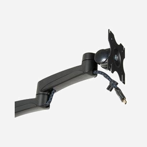 Support écran bureau B-Tech BT7373 noir pour écran jusqu'à 28" (71.1cm), fixation pince, VESA 75x75/100x100, charge max. 9kg, inclinaison -90°/+65°, pivot 360°, gestion câbles - Miniature 3