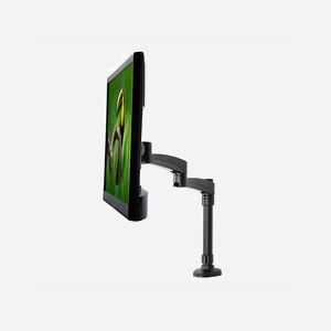 Support écran bureau B-Tech BT7373 noir pour écran jusqu'à 28" (71.1cm), fixation pince, VESA 75x75/100x100, charge max. 9kg, inclinaison -90°/+65°, pivot 360°, gestion câbles - Miniature 4