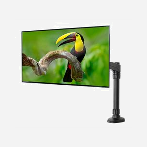 Support écran bureau B-Tech BT7373 noir pour écran jusqu'à 28" (71.1cm), fixation pince, VESA 75x75/100x100, charge max. 9kg, inclinaison -90°/+65°, pivot 360°, gestion câbles - Miniature 5
