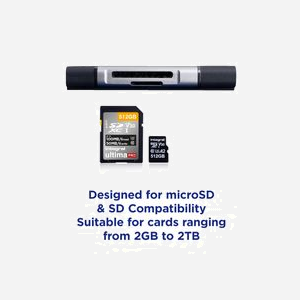 Lecteur de carte mémoire Integral INCRUSB3.2ACSDMSDR USB 3.2 Gen 1 Type-A/Type-C pour MicroSD/SD, 5000 Mbit/s, compatible Windows/macOS/Linux - Miniature 2