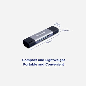 Lecteur de carte mémoire Integral INCRUSB3.2ACSDMSDR USB 3.2 Gen 1 Type-A/Type-C pour MicroSD/SD, 5000 Mbit/s, compatible Windows/macOS/Linux - Miniature 5