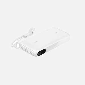 Belkin BPB028hqWH Batterie Externe 20000 mAh, 1x USB-A, 2x USB-C, Recharge Secteur, Ecran Intégré, Protection Surchauffe, Blanc, Câble USB-C inclus - Miniature 1