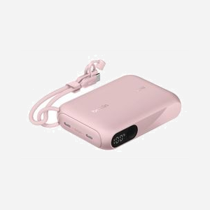 Belkin BPB027HQPK - Batterie Externe 10000mAh Rose, 2x USB Type-C, Écran Intégré, Compatible Mobile/Tablette, Protection Surchauffe, 71x103.9x25.1mm - Miniature 1