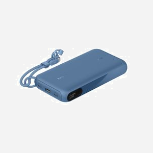 Batterie Externe Belkin BPB028HQBL 20000 mAh Bleu - 1x USB Type-A, 2x USB Type-C, Recharge Smartphones/Tablettes, Écran Intégré, Protection Surchauffe