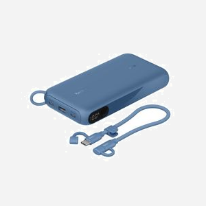 Batterie Externe Belkin BPB028HQBL 20000 mAh Bleu - 1x USB Type-A, 2x USB Type-C, Recharge Smartphones/Tablettes, Écran Intégré, Protection Surchauffe - Miniature 2