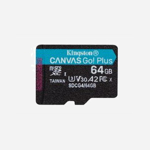 Kingston microSDXC Canvas Go! Plus Gen4 64Go UHS-I U3 V30 A2, Lecture 200Mo/s, Écriture 100Mo/s, exFAT, -25°C à 85°C, SDCG4/64GBSP - Miniature 1