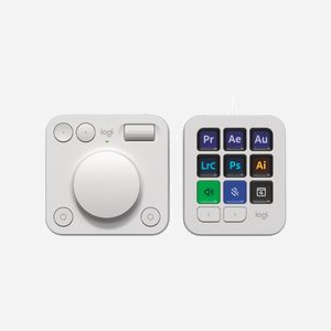 Logitech MX Creative Console - Clavier Bluetooth/USB Gris - Batterie Alcaline 1000 mAh - Compatible macOS/Windows - Câble USB Type-C inclus - Réf 920-012932 - Miniature 1