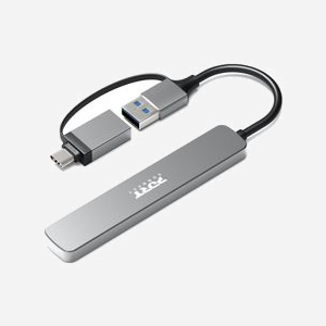 Hub USB Port Designs 900161, USB 2.0 Type-A vers 4 ports USB Type-C, 5000 Mbit/s, Aluminium, 110x60x8 mm, compatible macOS et Windows - Miniature 3