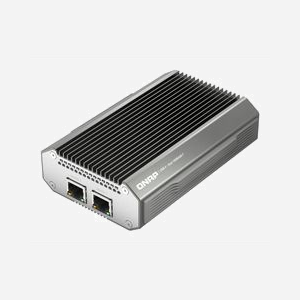 QNAP QNA-UC10G2T Adaptateur Réseau USB Type-C vers Ethernet 10GbE (RJ-45 x2), Contrôleur Marvell AQC113, Compatible Windows/macOS/Linux - Miniature 1