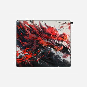 CHERRY XTRFY GP6 Tapis de souris gaming multicolore 460x400x4mm, surface image, base caoutchouc antidérapante, bords cousus, taille L, lavable, 370g - Miniature 1