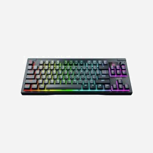 CHERRY XTRFY MX 8.3 TKL Wireless : Clavier Gaming AZERTY Français, Switch Cherry MX2A Red, USB+RF Wireless+Bluetooth, Rétroéclairage LED RGB, Gris - Miniature 2