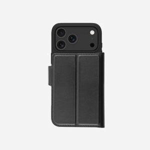 dbramante1928 Oslo Pro Folio Porte Carte Noir pour iPhone 17 Pro Max 6.7" - Simili-cuir, MagSafe, 3 Compartiments Cartes, Fermeture Magnétique - Miniature 3