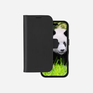 dbramante1928 Lynge Folio Noir pour iPhone 16 (6.1") - Étui en Cuir Véritable, Compatible MagSafe, 3 Compartiments Cartes, Fermeture Magnétique - Miniature 1