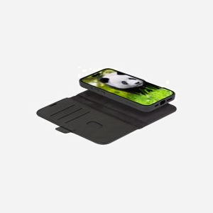 dbramante1928 Lynge Folio Noir pour iPhone 16 (6.1") - Étui en Cuir Véritable, Compatible MagSafe, 3 Compartiments Cartes, Fermeture Magnétique - Miniature 2
